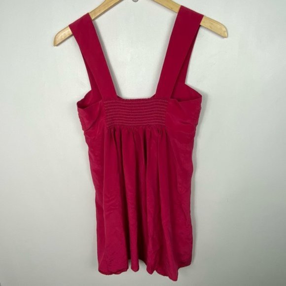 Revolve Black Halo 100% Silk Babydoll Dress Fuchsia Pink Mini Sweetheart Neck M - Picture 8 of 10